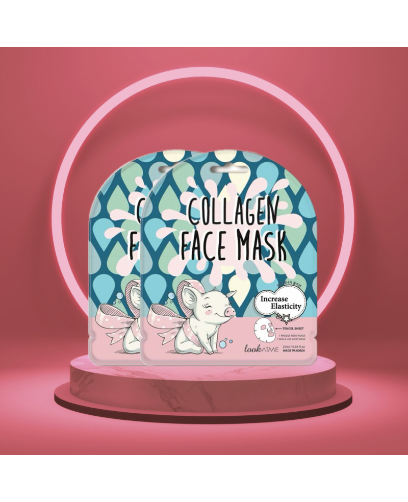Look at me lakštinės kaukės su kolagenu 2vnt