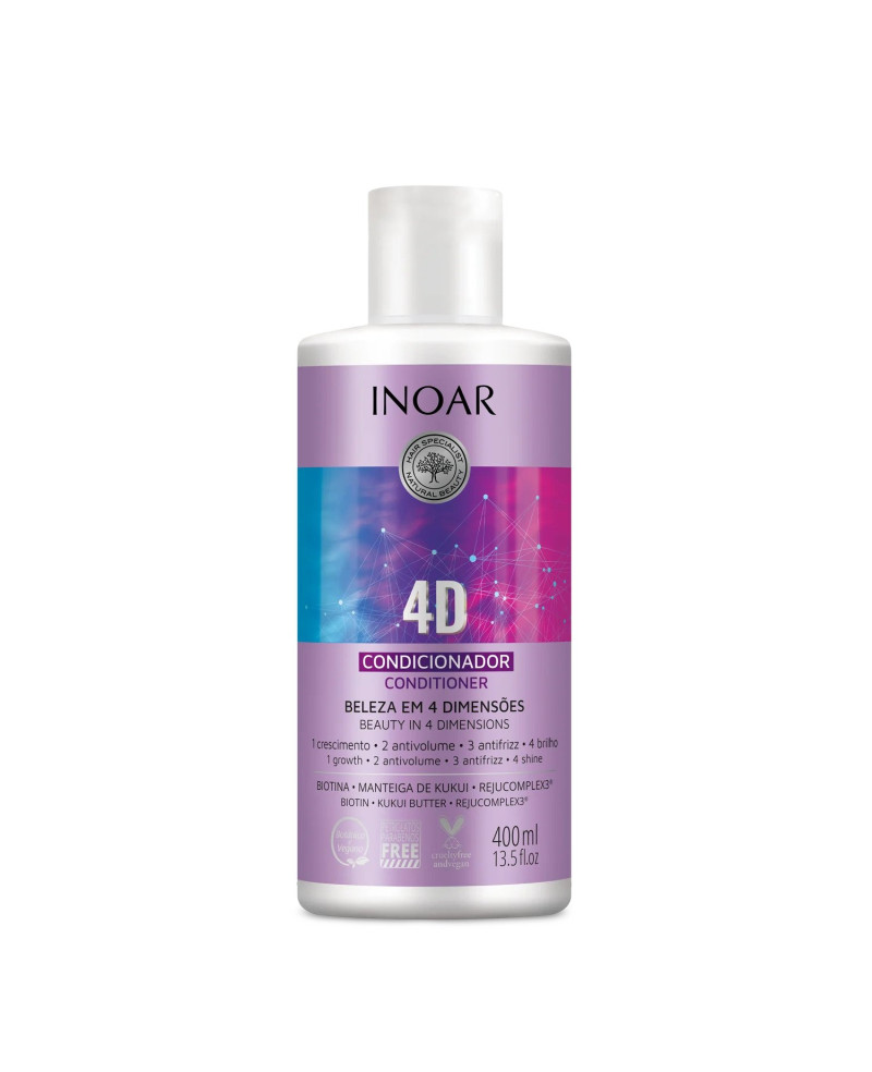 INOAR 4D Conditioner - 4 dimensijų kondicionierius 400 ml.