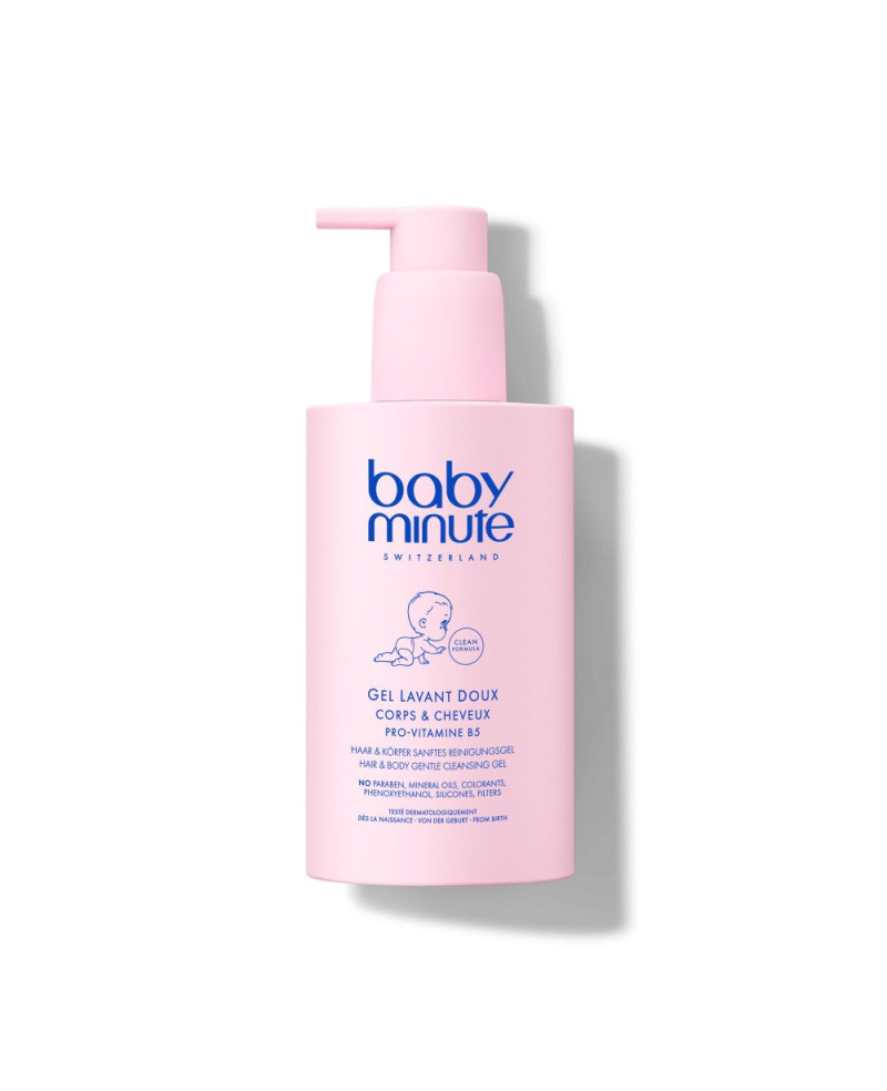 Baby minute švelnus kūno ir plaukų prausiklis 250ml.