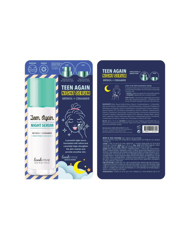 Look at me "teen again" naktinis serumas su retinoliu ir keramidais 30ml