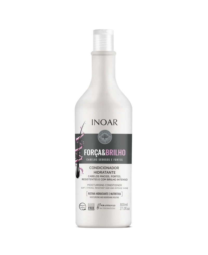 INOAR Força & Brilho Conditioner - drėkinantis kondicionierius 800 ml.