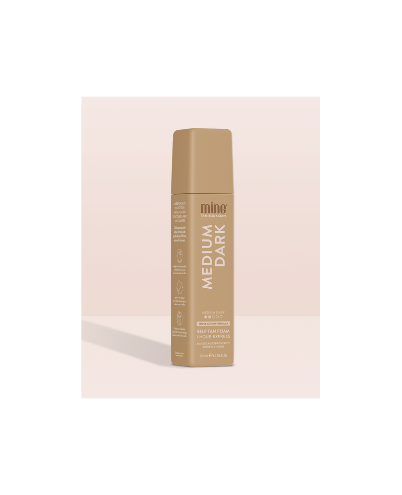 Mine tan Medium dark savaiminio įdegio putos 200ml.