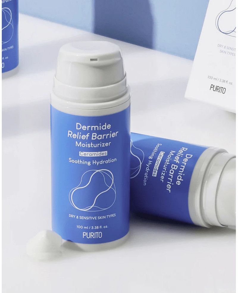 Purito dermide relief barrier drėkinamasis kremas su keramidais 100ml