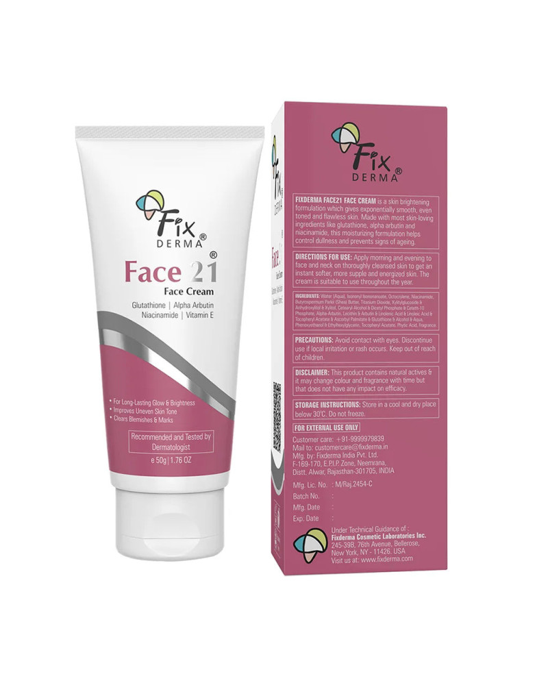 Fixderma face21 drėkinamasis veido kremas 50g.