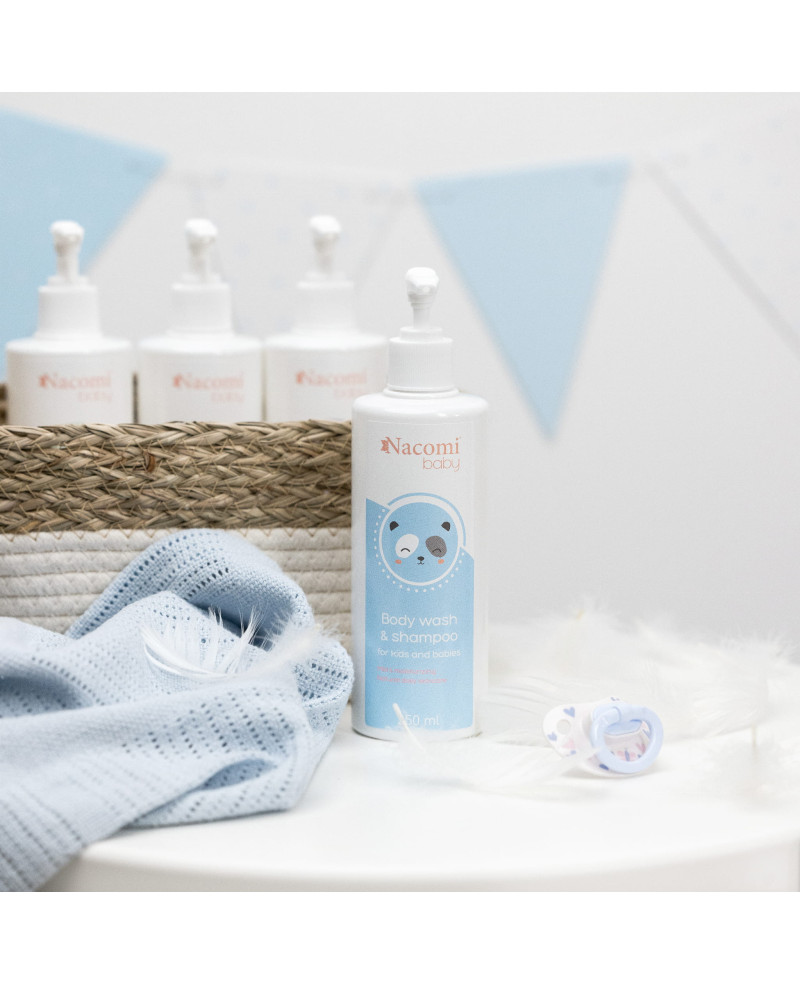 Nacomi kūno ir plaukų prausiklis kūdikiams bei vaikams 250ml.