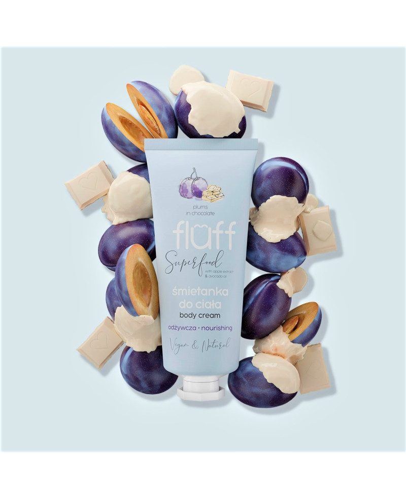 Fluff kūno kremas “Plums in chocolate” 150ml.