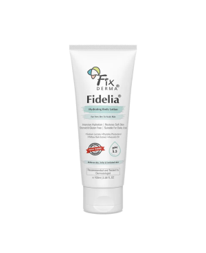 Fixderma fidelia drėkinamasis losjonas sausai odai 250ml.