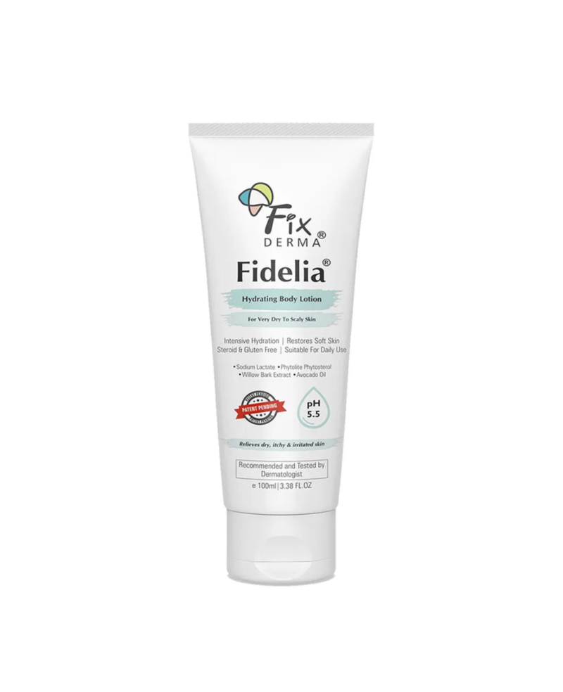 Fixderma fidelia drėkinamasis losjonas sausai odai 250ml.