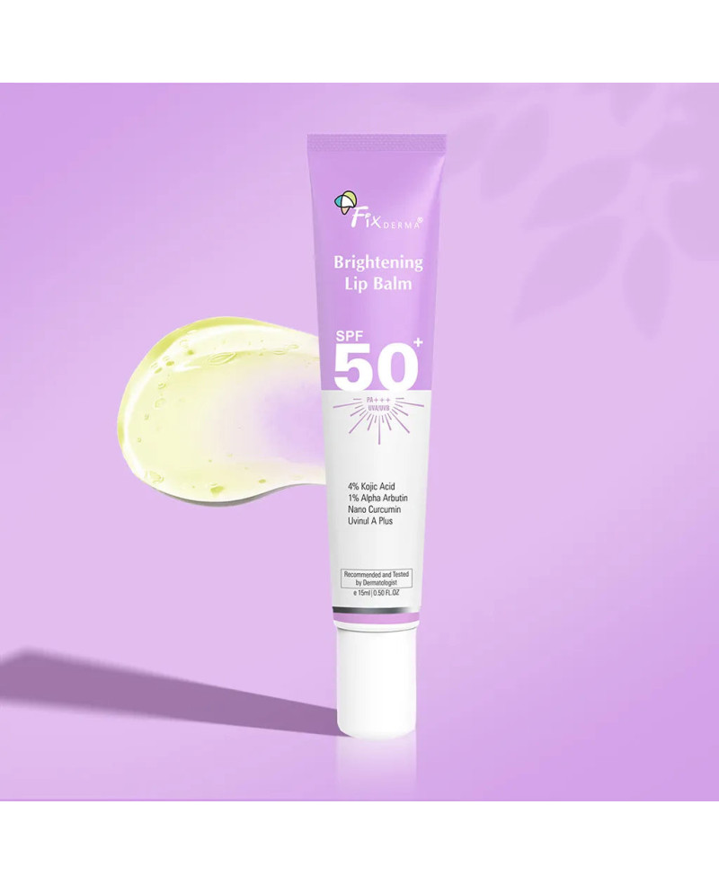 Fixderma šviesinantis lūpų balzamas su SPF 50 apsauga 15ml.