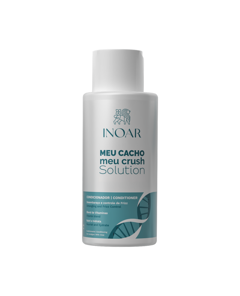 INOAR Meu Cacho Meu Crush Solution Conditioner - kondicionierius garbanotiems pažeistiems plaukams 500 ml.