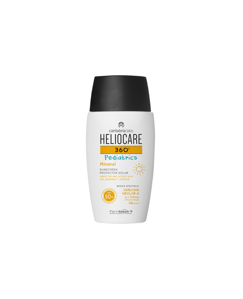 Cantabria Labs Heliocare 360 Pediatrics Priemonė Su Mineraliniais Filtrais Vaikams Ir Kūdikiams SPF50+, 50ml.