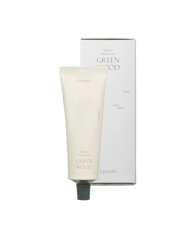 Luvum perfume hand cream “green wood” prabangus rankų kremas 50ml.