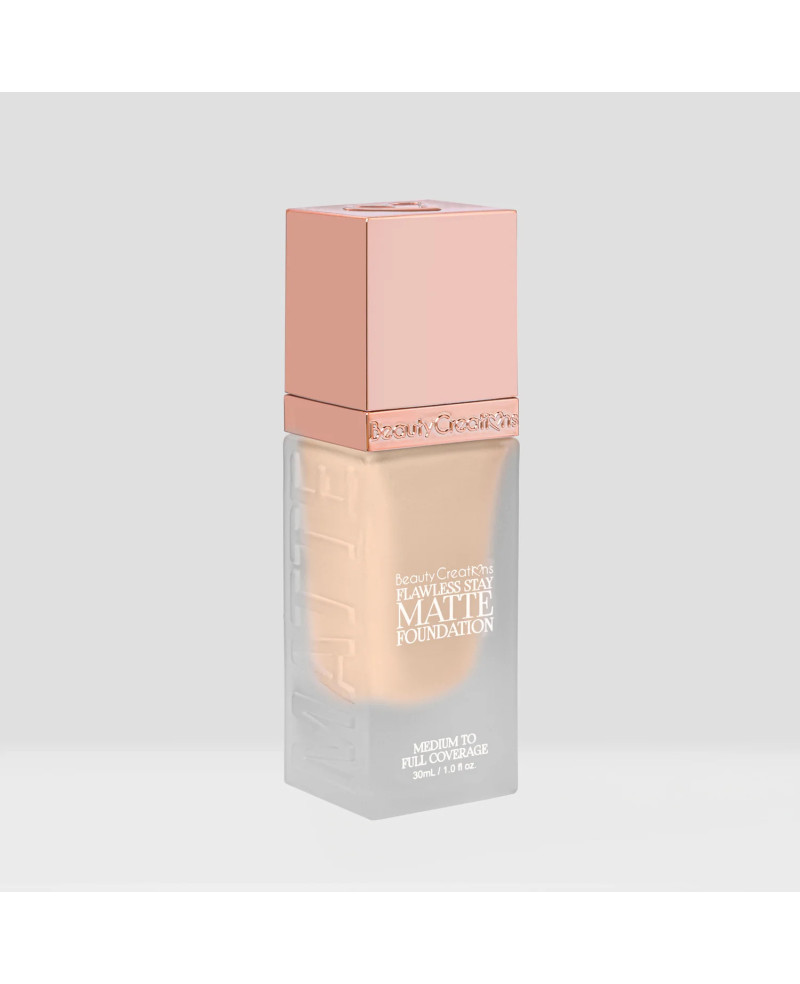 Beauty creations flawless stay matte makiažo pagrindas 30ml.
