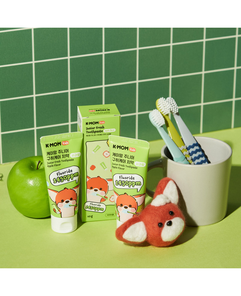 K-MOM dantų pasta su fluoru 1450 ppm., obuolių skonio, 60g.