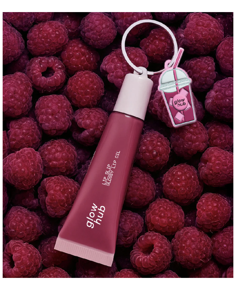 Glow Hub Lip Slip Glossy Lūpų Aliejus 12ml. Raspberry
