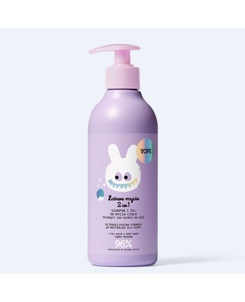 YOPE Šampūnas ir prausiklis vaikams 2 in 1, 400 ml.