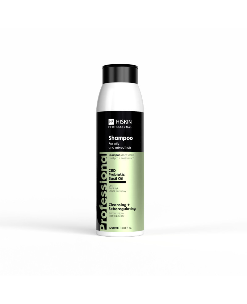 Hiskin PROFESSIONAL balansuojantis šampūnas riebaus ir mišraus tipo plaukams, 1000 ml.