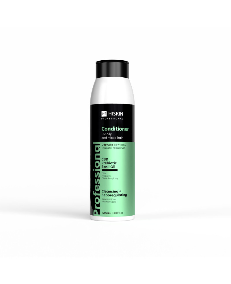 Hiskin PROFESSIONAL balansuojantis kondicionierius riebaus ir mišraus tipo plaukams, 1000 ml.