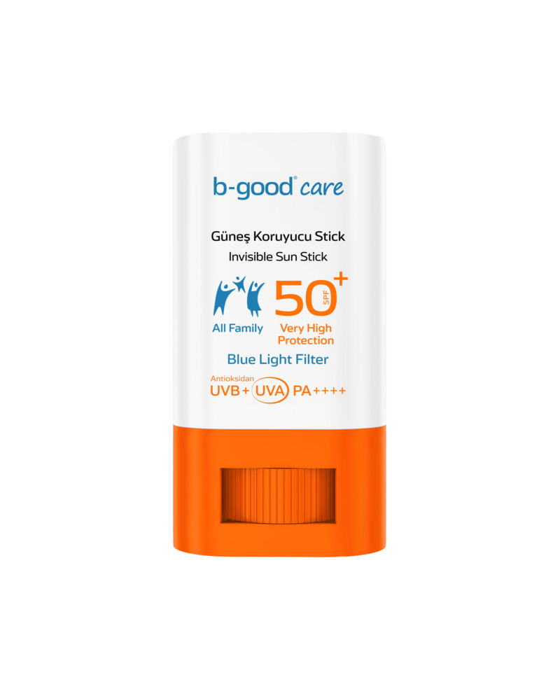 B-good care apsauginis pieštukas nuo saulės SPF50+ visai šeimai 12ml.