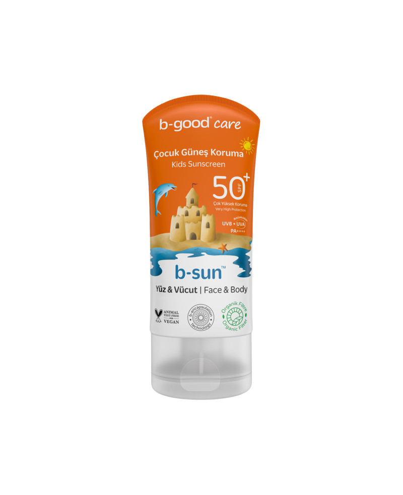 B-good SPF50+ apsauginis kremas veidui ir kūnui skirtas vaikams 150ml.