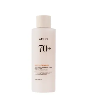 Anua Rice 70 Glow Milky Toner - pieniškas veido tonikas, 250 ml.
