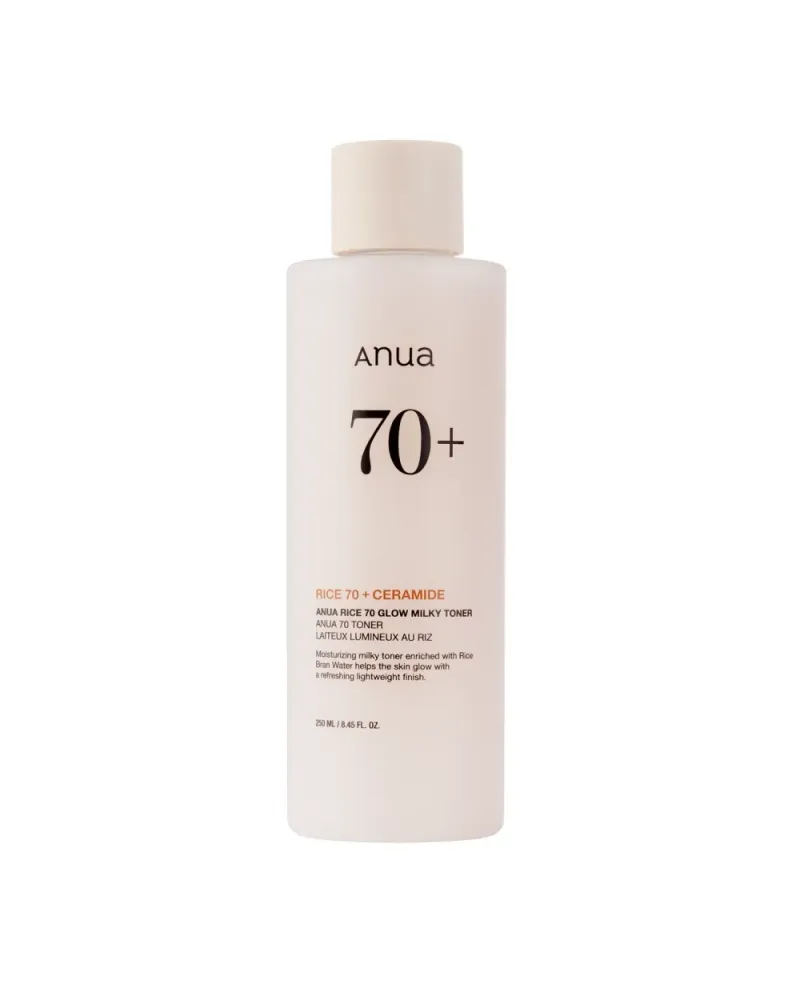 Anua Rice 70 Glow Milky Toner - pieniškas veido tonikas, 250 ml.