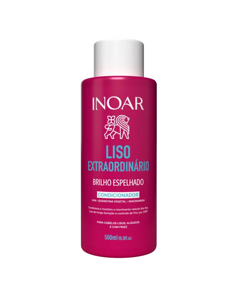 INOAR Liso Extraordinario Conditioner - plaukus glotninantis kondicionierius 500 ml.