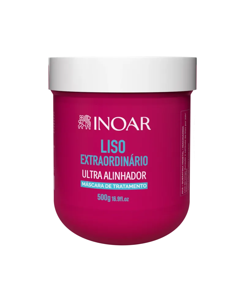 INOAR Liso Extraordinario Mask - plaukus glotninanti kaukė 500 g.