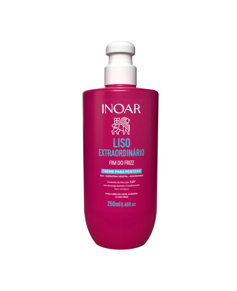 INOAR Liso Extraordinario Cream - plaukus glotninantis kremas 250 ml.