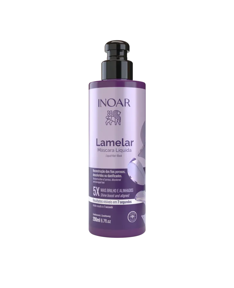 INOAR Lamellar Liquid Mask - skysta lamelinė kaukė plaukams 200 ml.