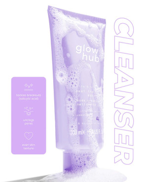 Glow hub purify&amp;brighten beat the bacne kūno prausiklis probleminei odai 200ml