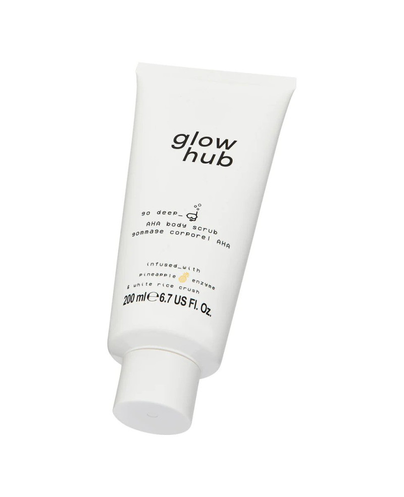 Glow hub go deep AHA kūno šveitiklis 200ml